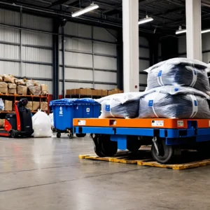 Conferência de entrega de embalagens plásticas na doca de recebimento conforme acordo de nível de serviço