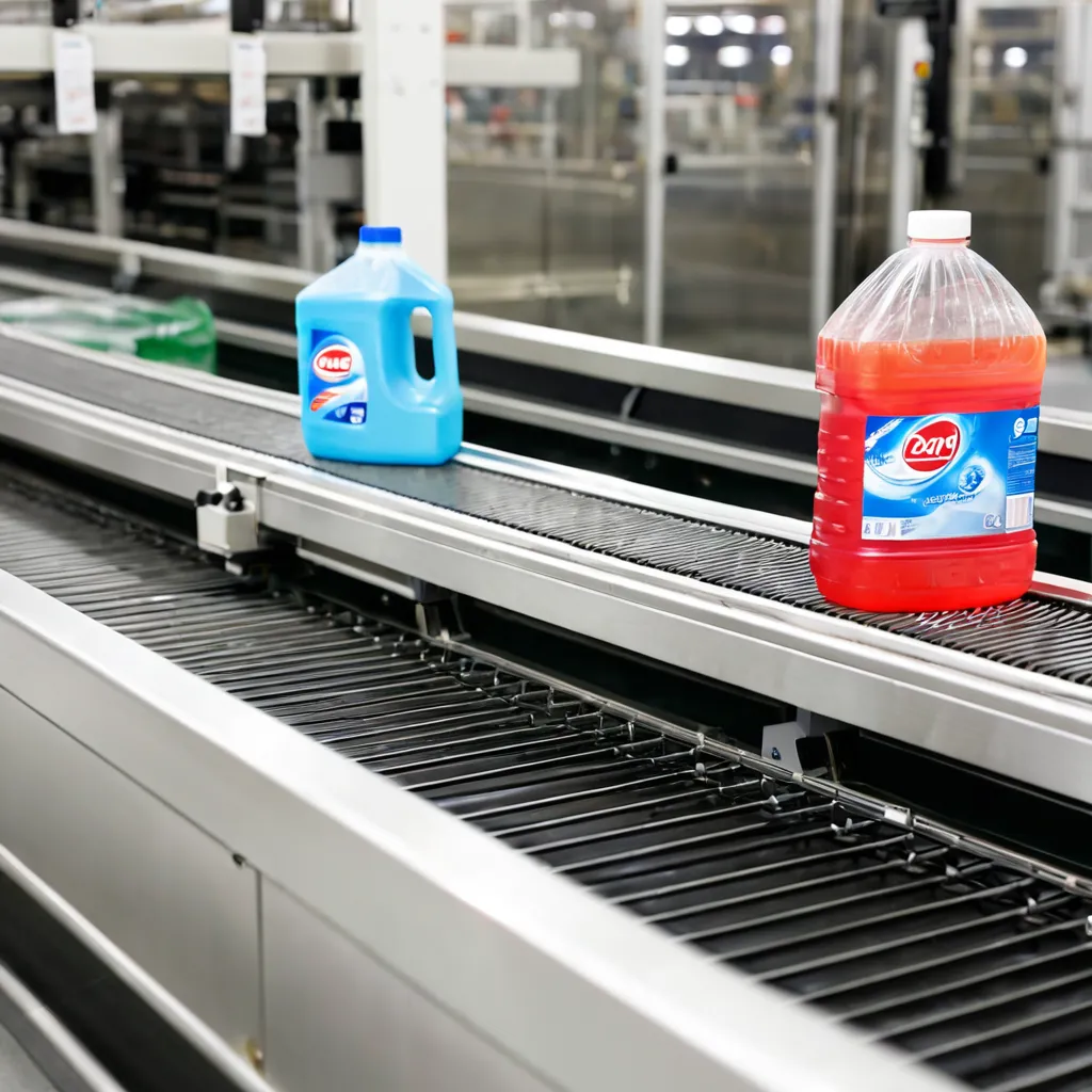Comparação entre embalagem flexível para produto seco de higiene e frasco rígido para produto químico de limpeza